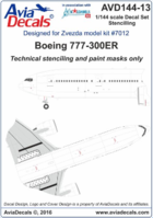 Boeing 777-300ER Tech. stencil.