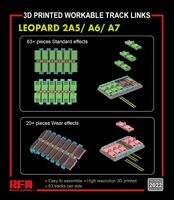 3D Printed Workable Track Links for Leopard 2A5/A6/A7 - Image 1