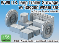 WW2 US Willys Jeep trailer stowage set (for Takom, Italeri, Bronco kit 1/35) - Image 1