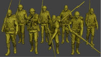 Japanese Soldiers No. 1 Standing (8 Figures) - Image 1