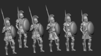 Hoplites of the Battle of Marathon third line 3 different movements - Image 1